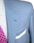 Kiton Suit Blue Check Plaid 14 Micron Wool LASA 