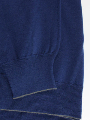 Kiton Wool Sweater Dark Blue V-Neck XXL - EUR 56 SALE