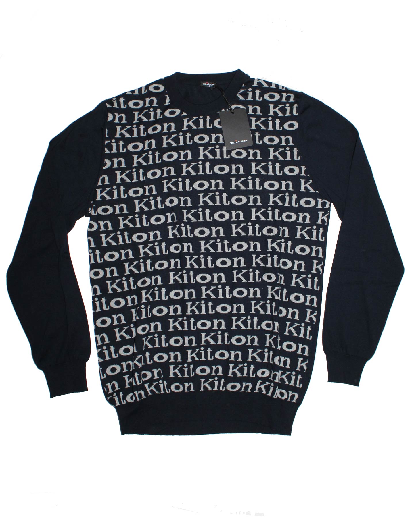 Kiton Sweater Black Logo New