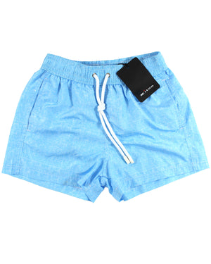 Kiton Youth Swim Shorts 6 Blue White Pattern