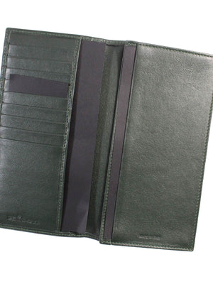Kiton Green Leather Wallet - Large Men Wallet SALE