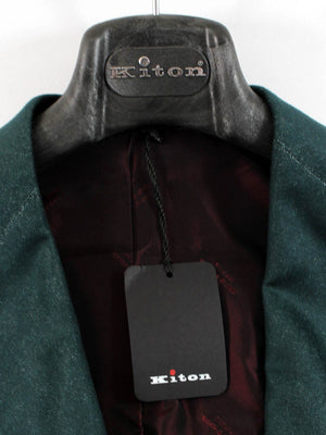 Kiton Vicuna Sport Coat Dark Green Hanger