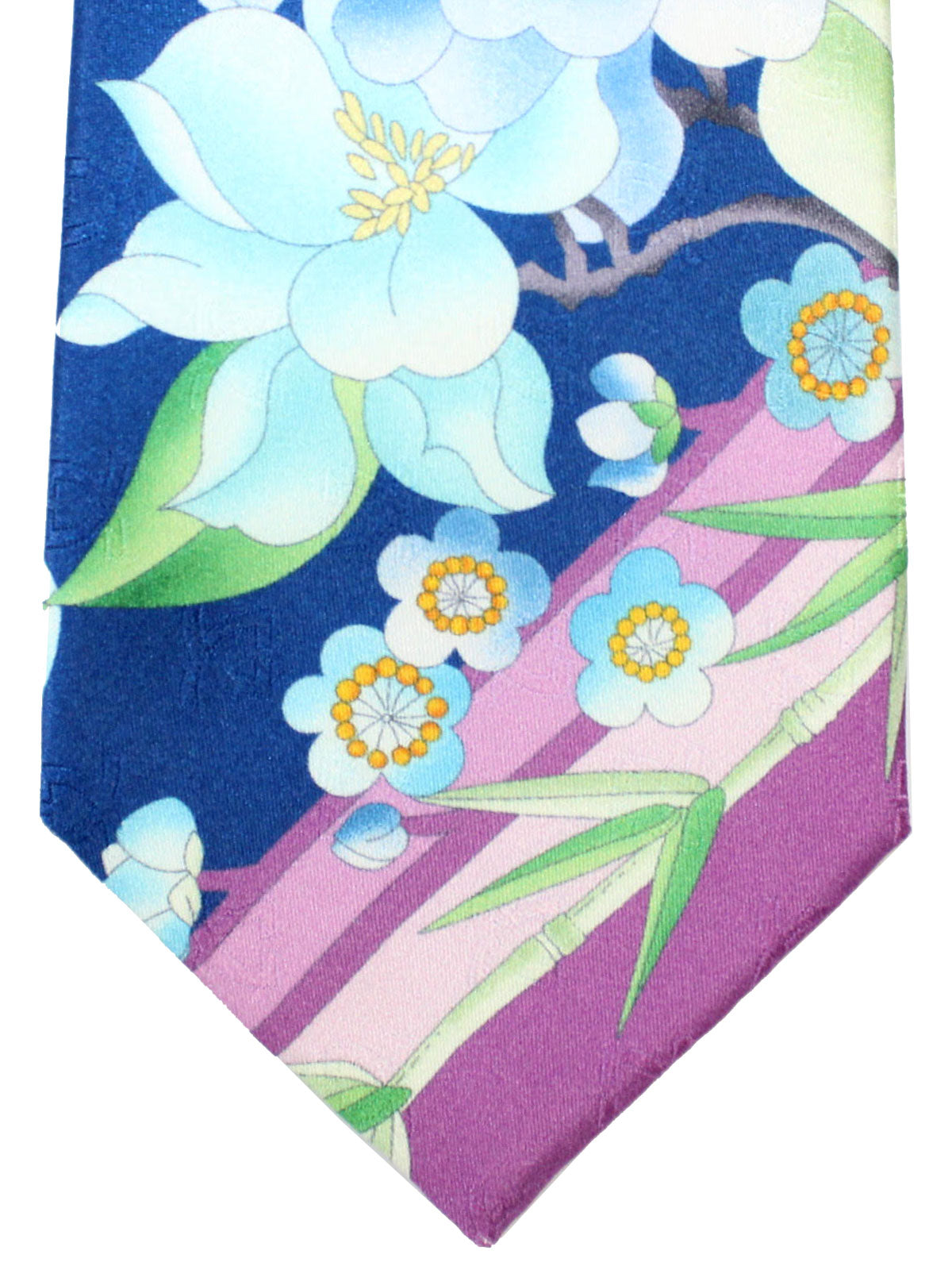 Leonard Paris Tie Blue Purple Green Floral - Spring / Summer 2020 Collection