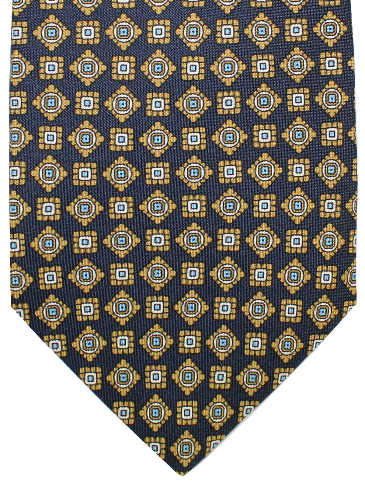 E. Marinella Tie Navy Taupe Blue Geometric Fall / Winter 2020 Collection