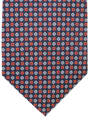 E. Marinella Tie Navy Red Geometric - New Collection
