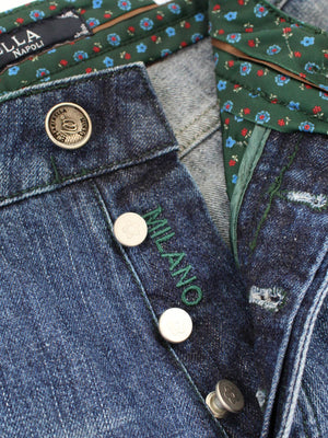 E. Marinella Denim Jeans Milano 31 Button Fly Slim Fit SALE