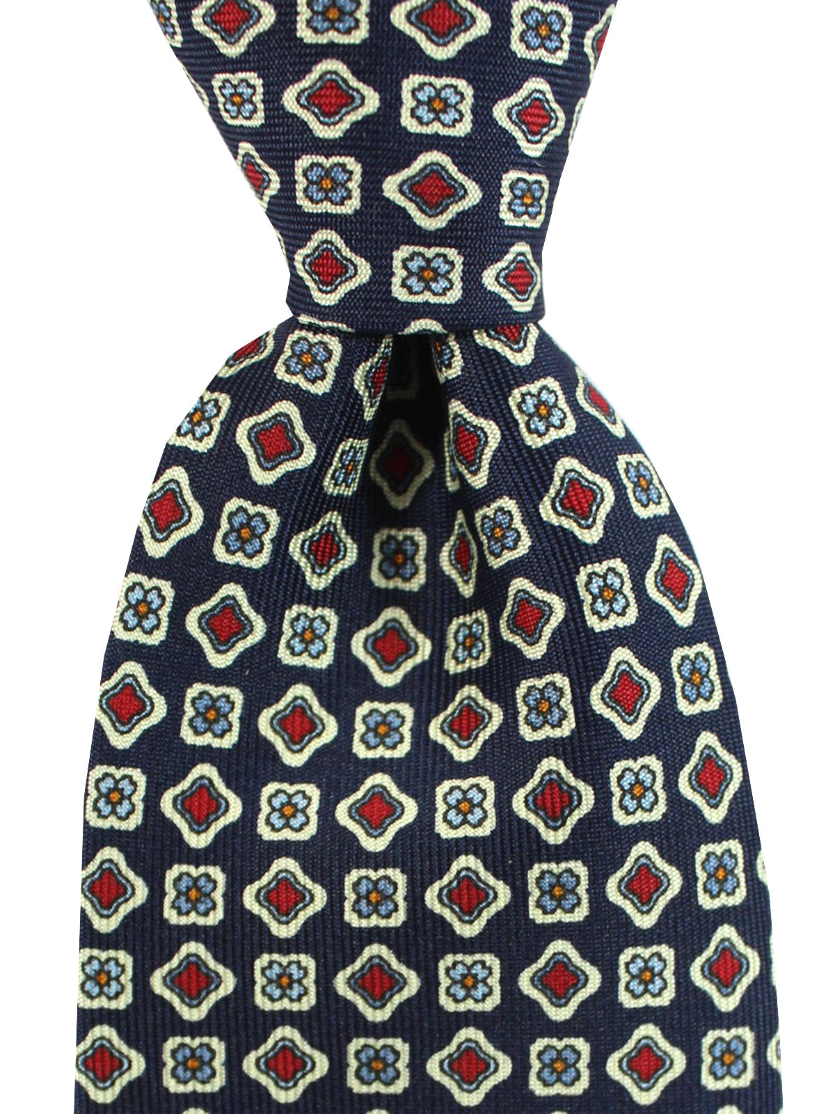 E. Marinella Tie Dark Blue Maroon Floral