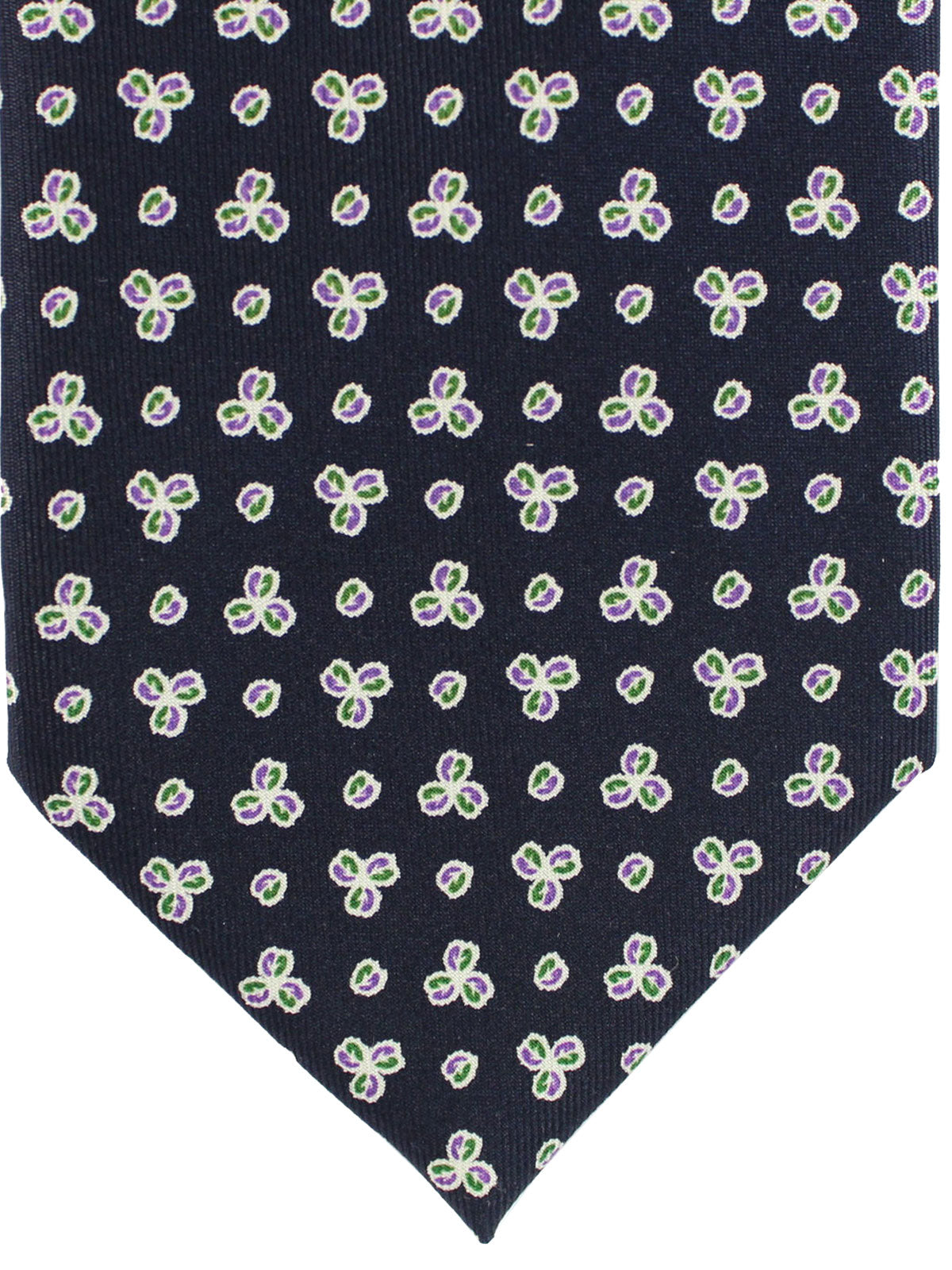 E. Marinella Silk Tie Dark Navy Floral