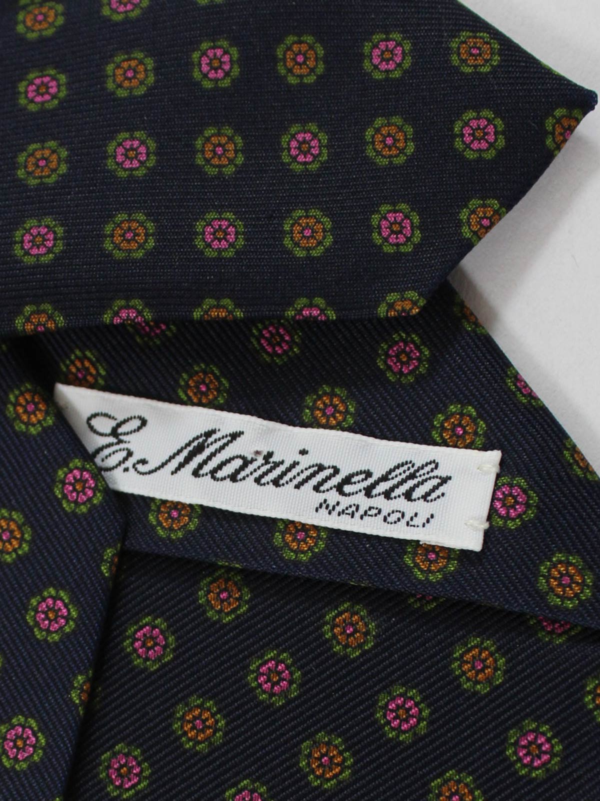 E. Marinella Silk Tie Blue Pink Green Geometric
