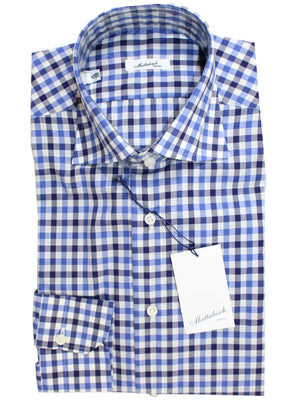 Mattabisch Napoli Shirt Royal Navy Check 38 - 15 