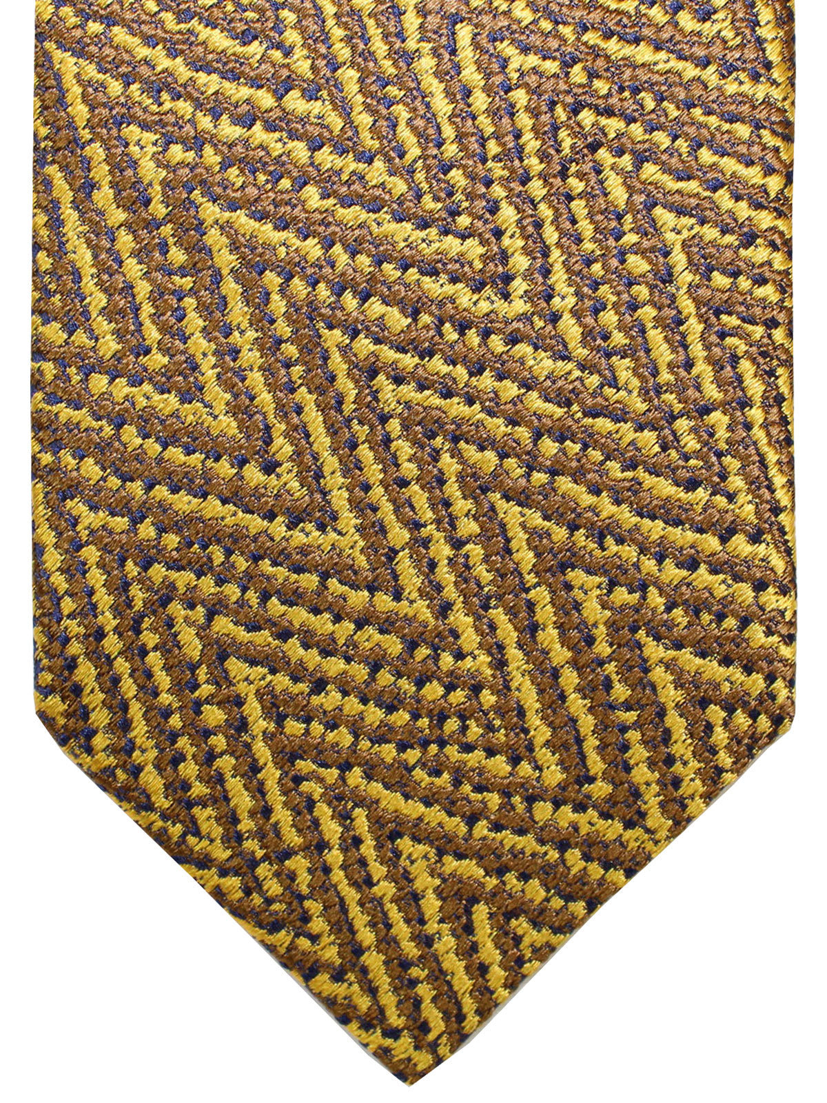 Missoni Tie Olive Brown Zig Zag Design