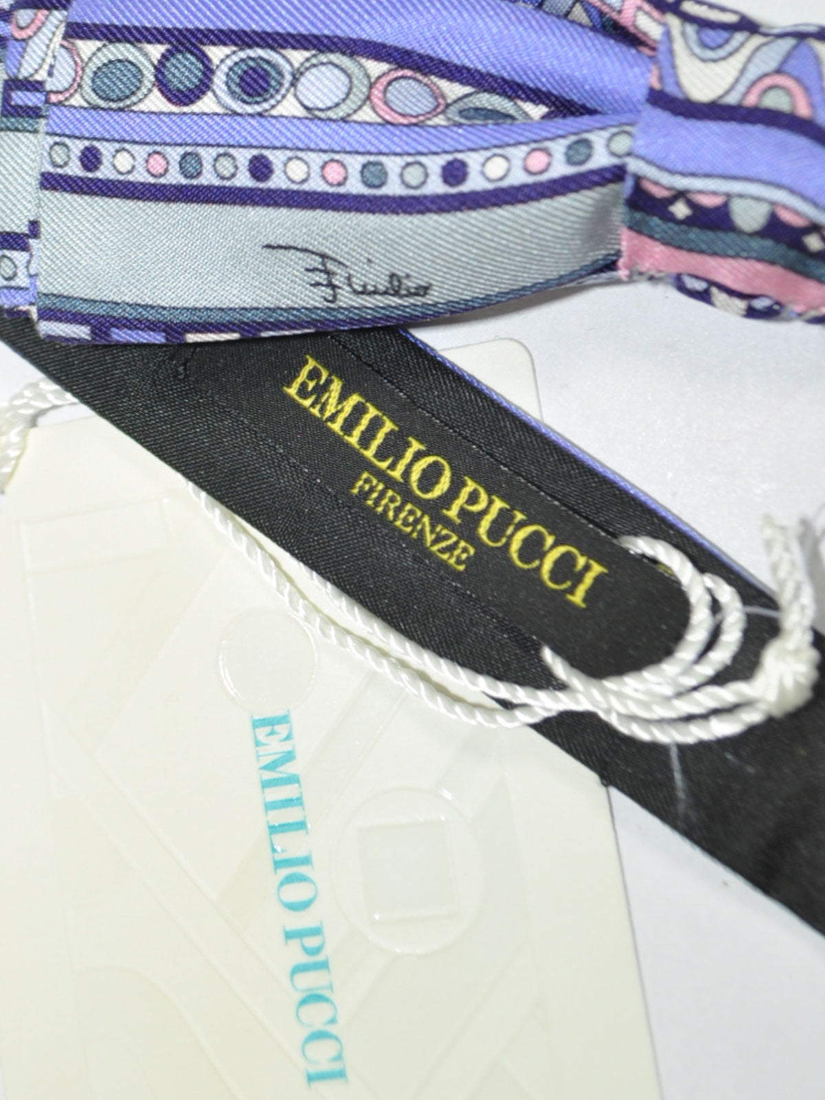 Emilio Pucci Bow Tie Lilac Pink Gray Design
