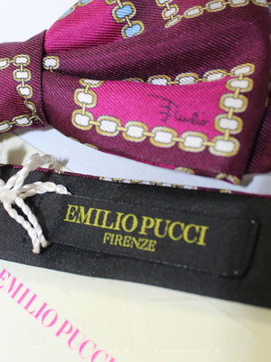 Emilio Pucci Silk Bow Tie Signature Fuchsia - Pre Tied