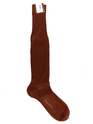 Stefano Ricci Wool Socks Rust Brown