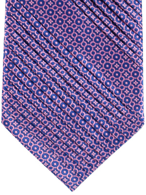 Stefano Ricci Tie Lilac Geometric - Pleated Silk