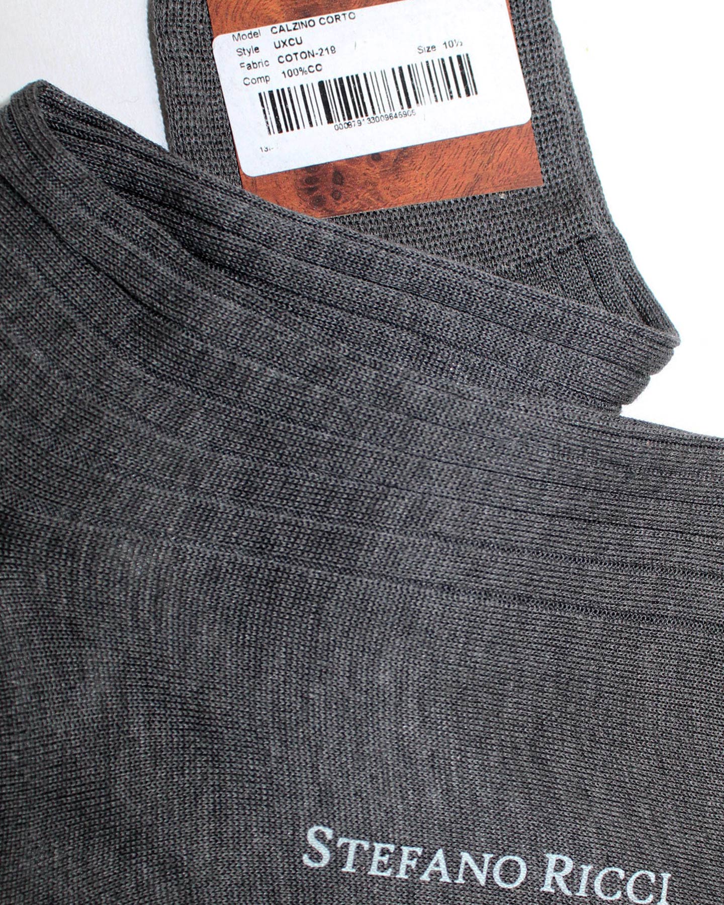 Stefano Ricci Socks Gray Ribbed - US 11.5/ EUR 45 Mid Calf SALE