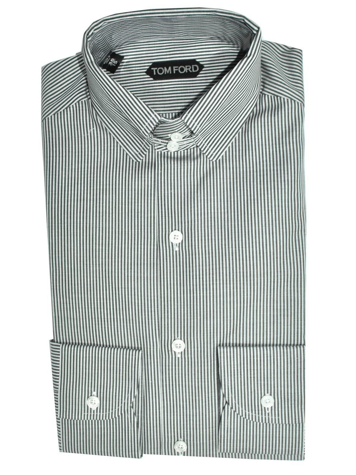 Tom Ford Dress Shirt White Black Stripes