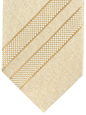 Tom Ford Silk Tie Taupe Silver Stripes