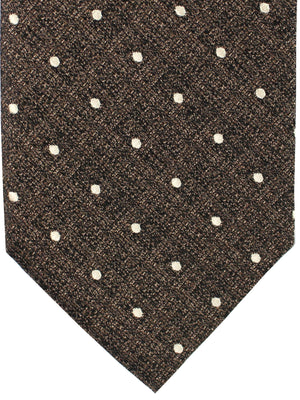 Tom Ford Tie Black Taupe Dots
