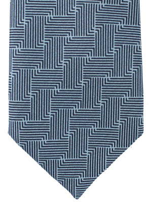 Armani Tie Dark Blue Geometric