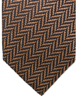 Tom Ford Silk Tie Brown Herringbone