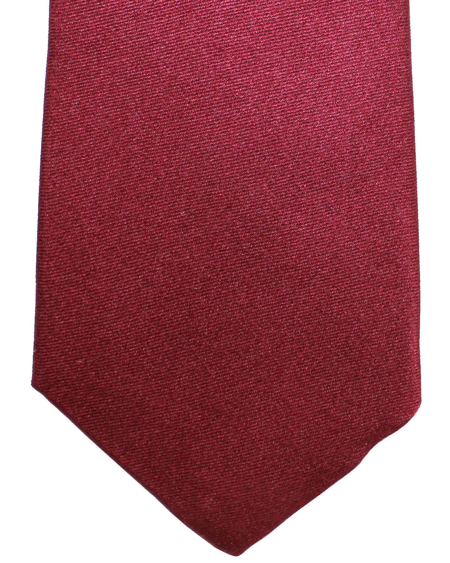 Ungaro Silk Tie Maroon Solid - Narrow Cut Designer Necktie