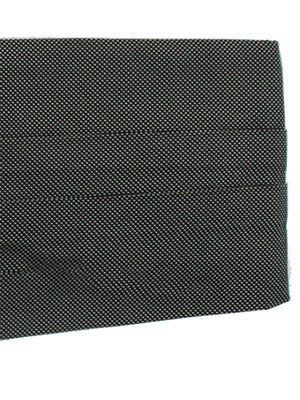 Valentino Silk Cummerbund Black Silver Micro Dots - Tuxedo Outfit FINAL SALE
