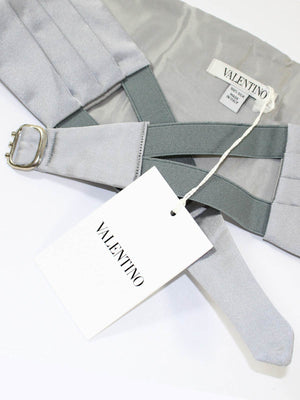 Valentino Silk Cummerbund Solid Gray FINAL SALE