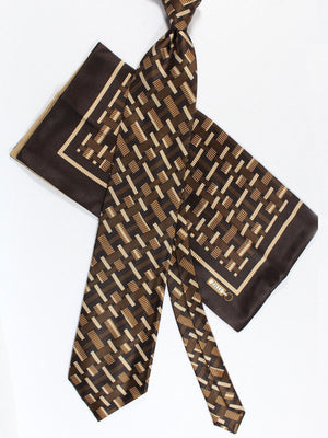 Zilli Silk Tie & Matching Pocket Square Set 