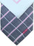 Zilli Extra Long Tie Pocket Square Set Sky Blue Black Pink