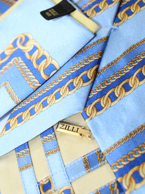 Zilli Silk Tie and  Matching Pocket Square