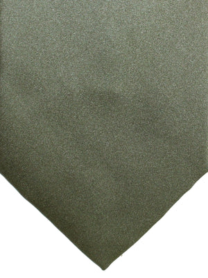 Zilli Tie Dark Forest Green Solid Design - Wide Necktie