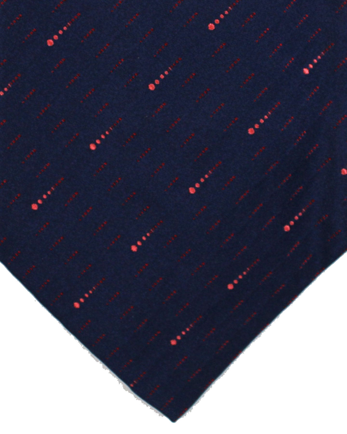 Zilli Extra Long Necktie Midnight Blue Pink Geometric - Hand Made In Italy