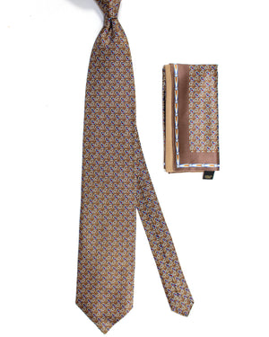 Zilli Silk Tie & Matching Pocket Square Set