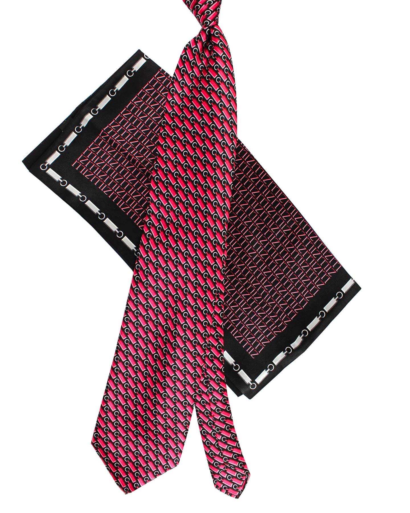 Zilli Silk Tie & Matching Pocket Square Set